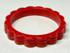 BS52 three solid red bakelite daisy spacer bangles